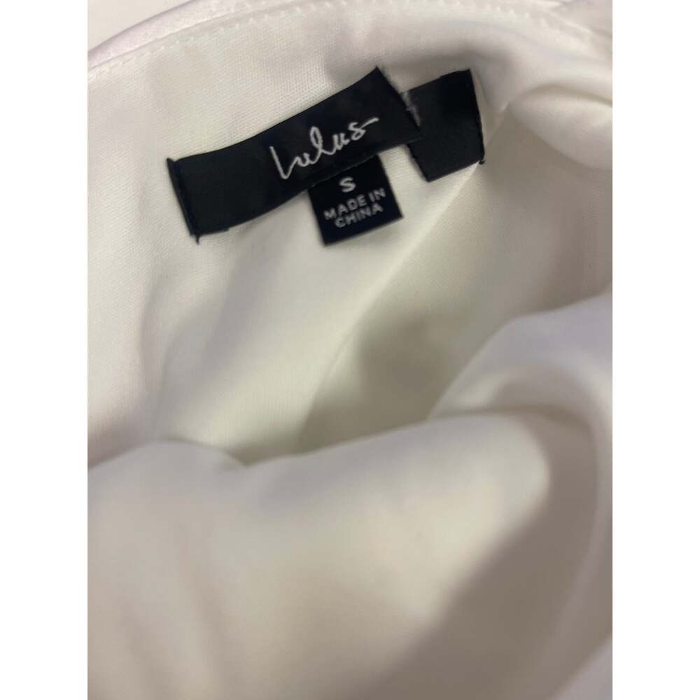 LULU'S SZ S Timeless Glam White Satin Backless Halter Midi Party Dress NEW B27 - Picture 5 of 7
